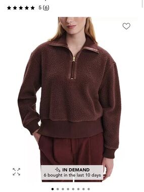 Varley Brown roselle Half-Zip Pullover in Brown